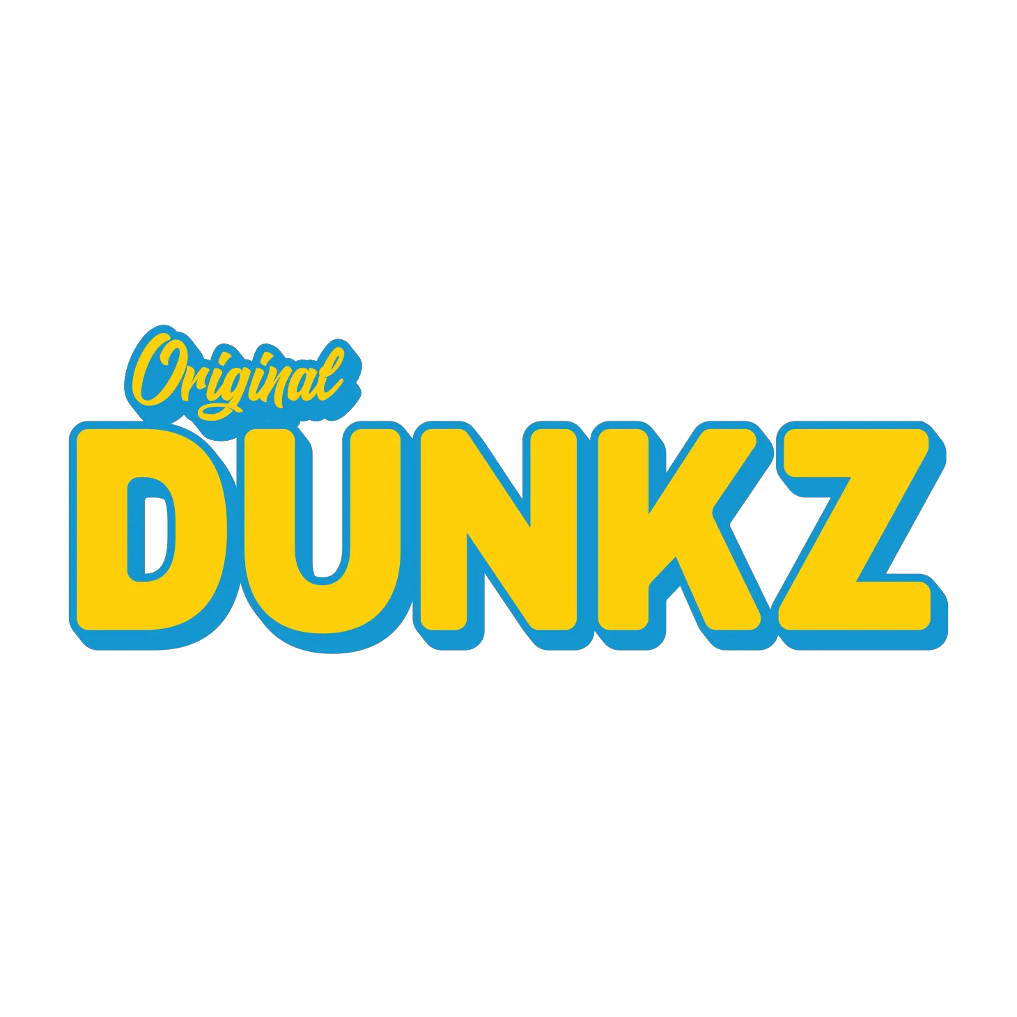 Original Dunkz brand logo in yellow and blue letters